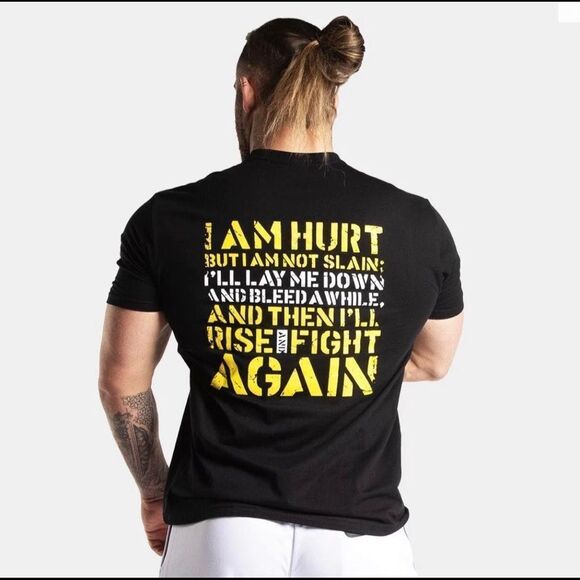 Fight on black and yellow short sleeve Mens t-shirt size large - Picture 3 of 8